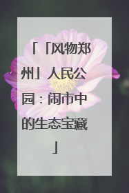 「风物郑州」人民公园：闹市中的生态宝藏