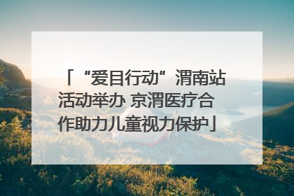 “爱目行动”渭南站活动举办 京渭医疗合作助力儿童视力保护