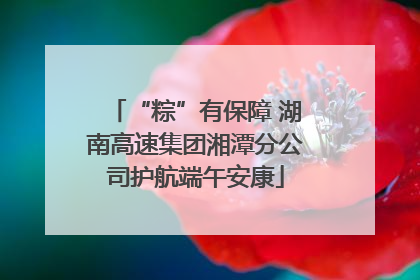“粽”有保障 湖南高速集团湘潭分公司护航端午安康