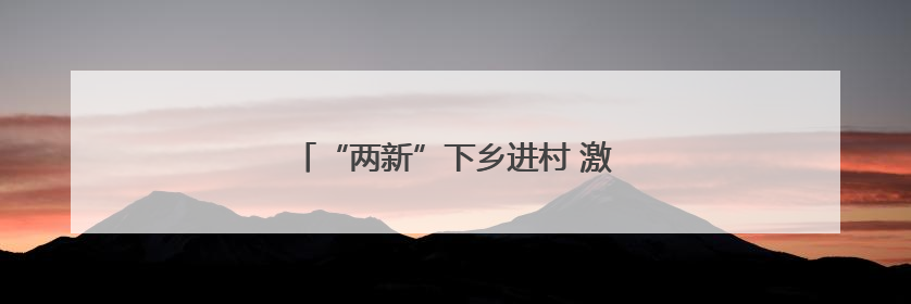 “两新”下乡进村 激活农村市场消费新活力
