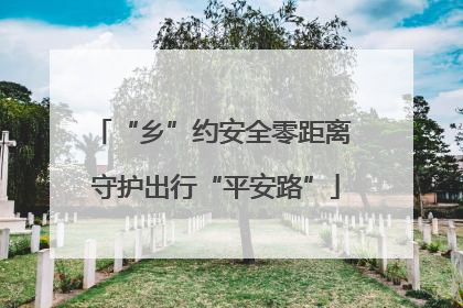 “乡”约安全零距离 守护出行“平安路”