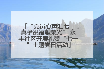 “党员心声汇七一，真挚祝福献荣光” 永丰社区开展礼赞“七一”主题党日活动
