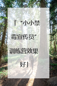 “小小禁毒宣传员”训练营效果好