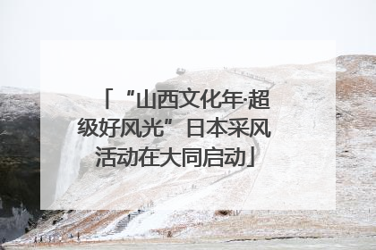 “山西文化年·超级好风光”日本采风活动在大同启动