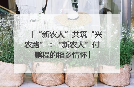 “新农人”共筑“兴农路”：“新农人”付鹏程的稻乡情怀