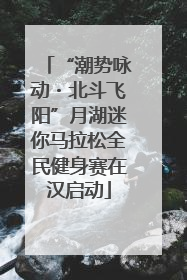 “潮势咏动・北斗飞阳”月湖迷你马拉松全民健身赛在汉启动