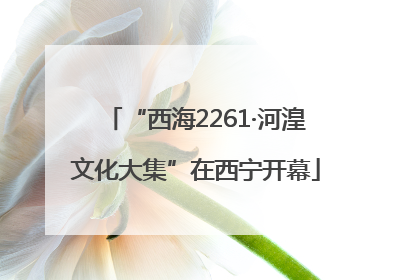“西海2261·河湟文化大集”在西宁开幕