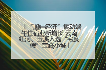“遛娃经济”撬动端午住宿业新增长 云南红河、玉溪入选“宅度假”宝藏小城