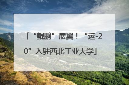 “鲲鹏”展翼！“运-20”入驻西北工业大学