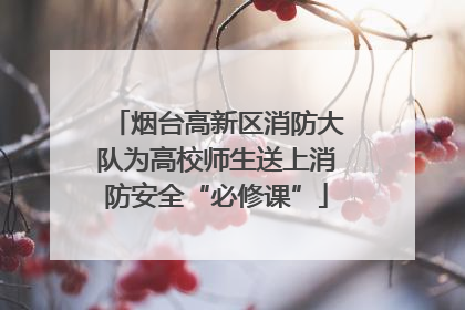 烟台高新区消防大队为高校师生送上消防安全“必修课”