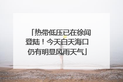 热带低压已在徐闻登陆！今天白天海口仍有明显风雨天气