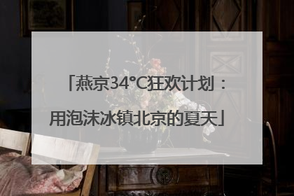 燕京34°C狂欢计划：用泡沫冰镇北京的夏天