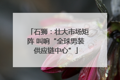石狮：壮大市场矩阵 叫响“全球男装供应链中心”