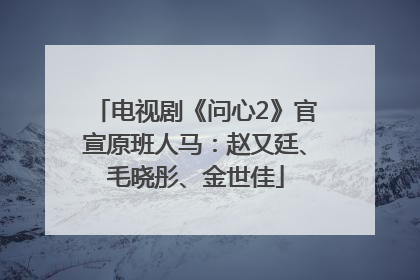 电视剧《问心2》官宣原班人马：赵又廷、毛晓彤、金世佳