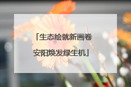 生态绘就新画卷 安阳焕发绿生机
