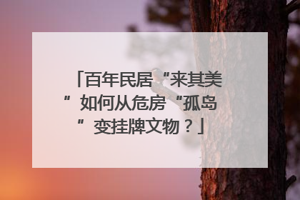 百年民居“来其美”如何从危房“孤岛”变挂牌文物？