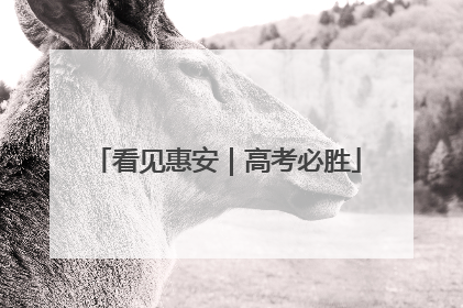 看见惠安｜高考必胜