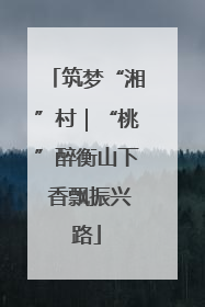 筑梦“湘”村｜“桃”醉衡山下 香飘振兴路