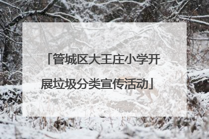 管城区大王庄小学开展垃圾分类宣传活动