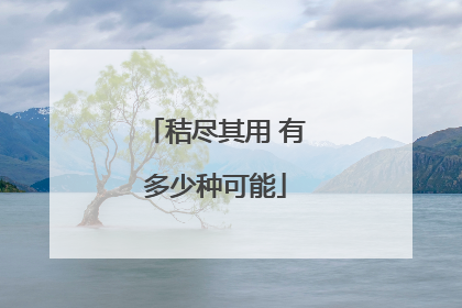秸尽其用 有多少种可能