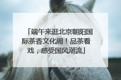 端午来逛北京朝阳国际茶香文化周！品茶看戏，感受国风潮流