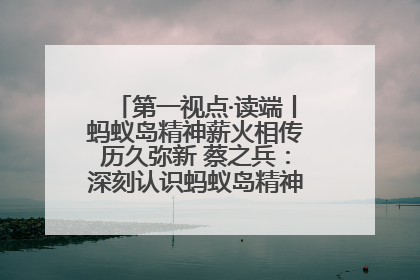 第一视点·读端丨蚂蚁岛精神薪火相传历久弥新 蔡之兵：深刻认识蚂蚁岛精神的“精气神”
