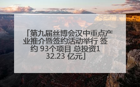 第九届丝博会汉中重点产业推介暨签约活动举行 签约 93个项目 总投资132.23 亿元
