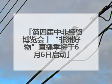 第四届中非经贸博览会丨“非洲好物”直播季将于6月6日启动
