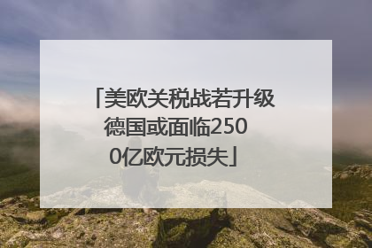 美欧关税战若升级 德国或面临2500亿欧元损失