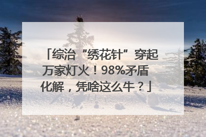 综治“绣花针”穿起万家灯火！98%矛盾化解，凭啥这么牛？