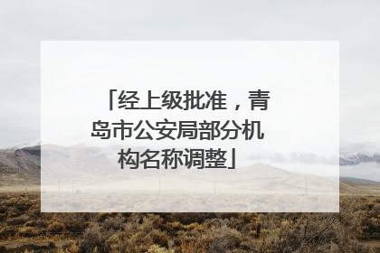 经上级批准，青岛市公安局部分机构名称调整