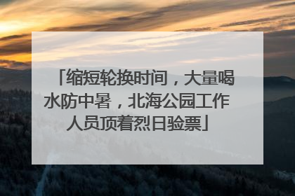 缩短轮换时间，大量喝水防中暑，北海公园工作人员顶着烈日验票