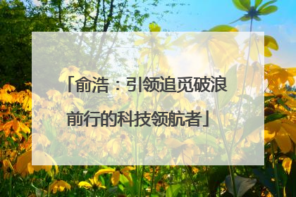 俞浩：引领追觅破浪前行的科技领航者
