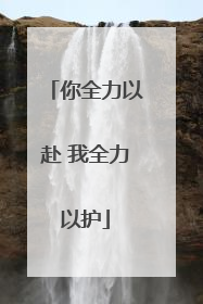 你全力以赴 我全力以护