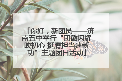 你好，新团员——济南五中举行“团徽闪耀映初心 挺膺担当建新功”主题团日活动