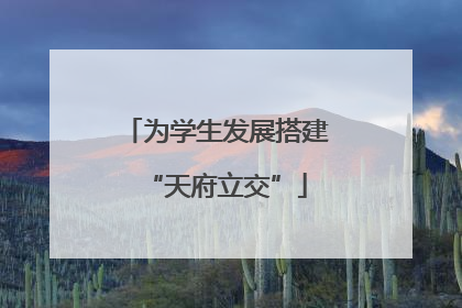 为学生发展搭建“天府立交”