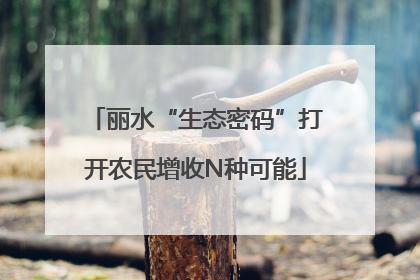 丽水“生态密码”打开农民增收N种可能