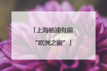上海杨浦有扇“欧洲之窗”