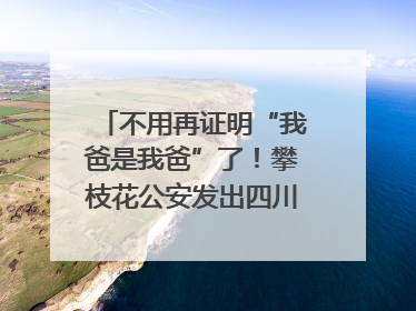 不用再证明“我爸是我爸”了！攀枝花公安发出四川首张“户籍人口直系亲属关系谱”