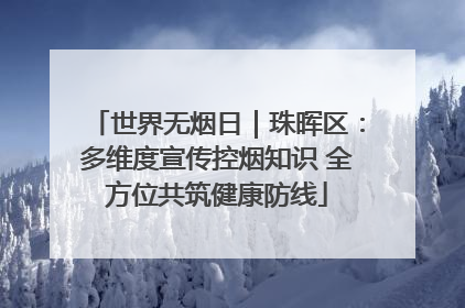 世界无烟日｜珠晖区：多维度宣传控烟知识 全方位共筑健康防线