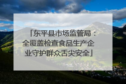 东平县市场监管局：全覆盖检查食品生产企业守护群众舌尖安全
