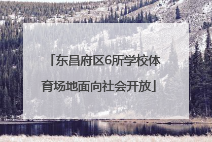 东昌府区6所学校体育场地面向社会开放