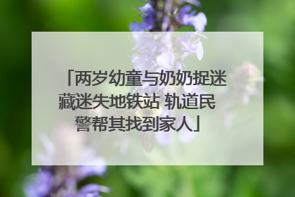 两岁幼童与奶奶捉迷藏迷失地铁站 轨道民警帮其找到家人