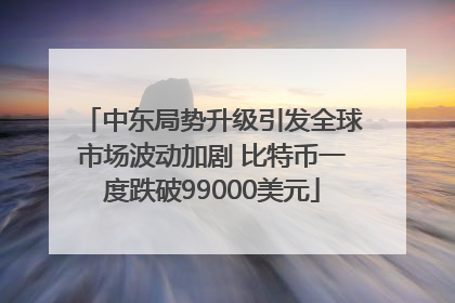 中东局势升级引发全球市场波动加剧 比特币一度跌破99000美元