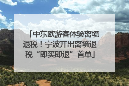 中东欧游客体验离境退税！宁波开出离境退税“即买即退”首单