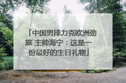 中国男排力克欧洲劲旅 主帅海宁：这是一份最好的生日礼物