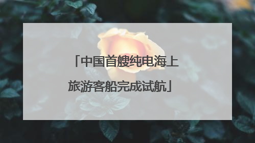 中国首艘纯电海上旅游客船完成试航