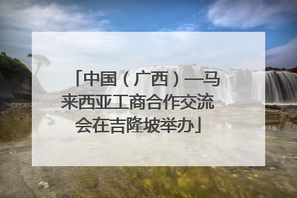 中国（广西）—马来西亚工商合作交流会在吉隆坡举办