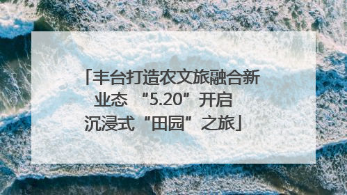 丰台打造农文旅融合新业态 “5.20”开启沉浸式“田园”之旅