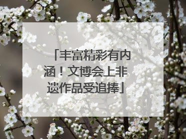 丰富精彩有内涵！文博会上非遗作品受追捧